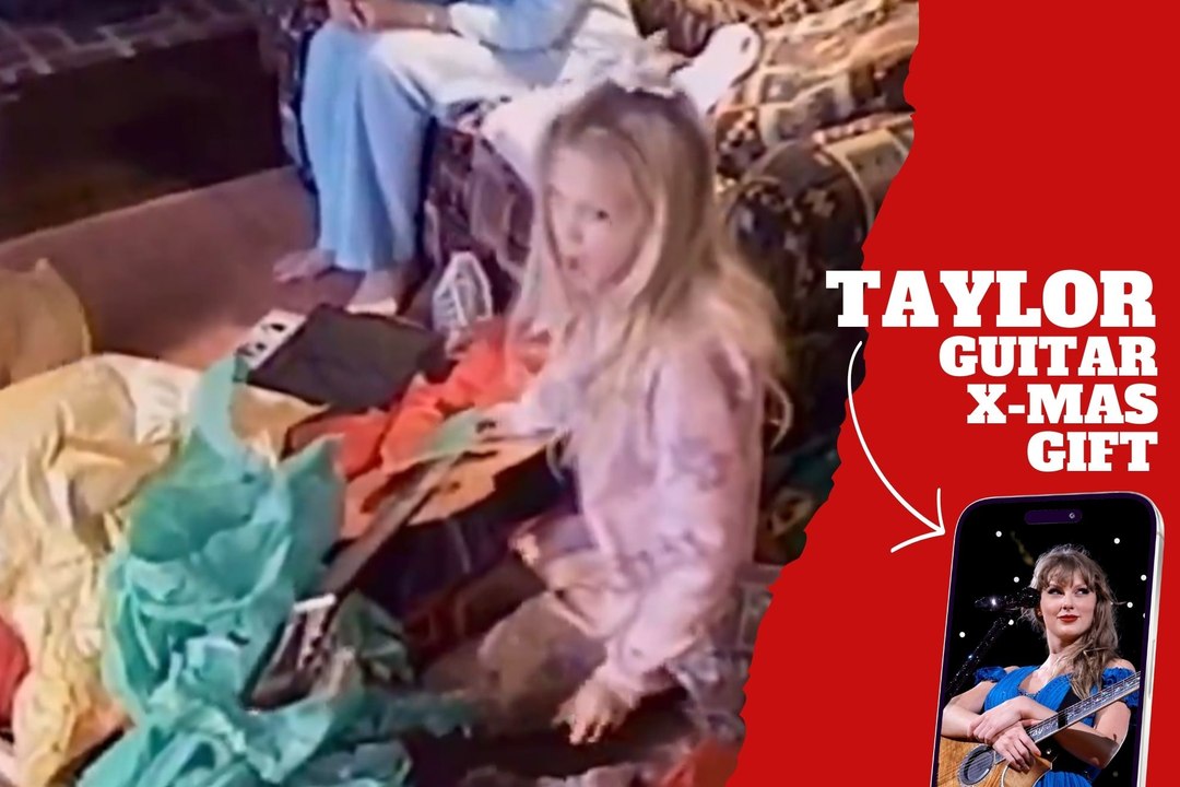 Taylor Swift receives first guitar as X-mas gift when she was 7 years old