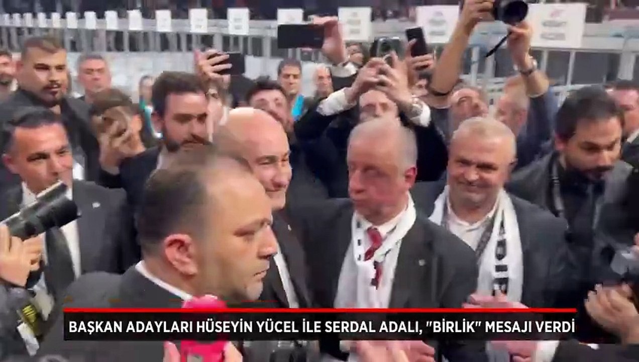 Başkan adayları Hüseyin Yücel ile Serdal Adalı, "birlik" mesajı verdi
