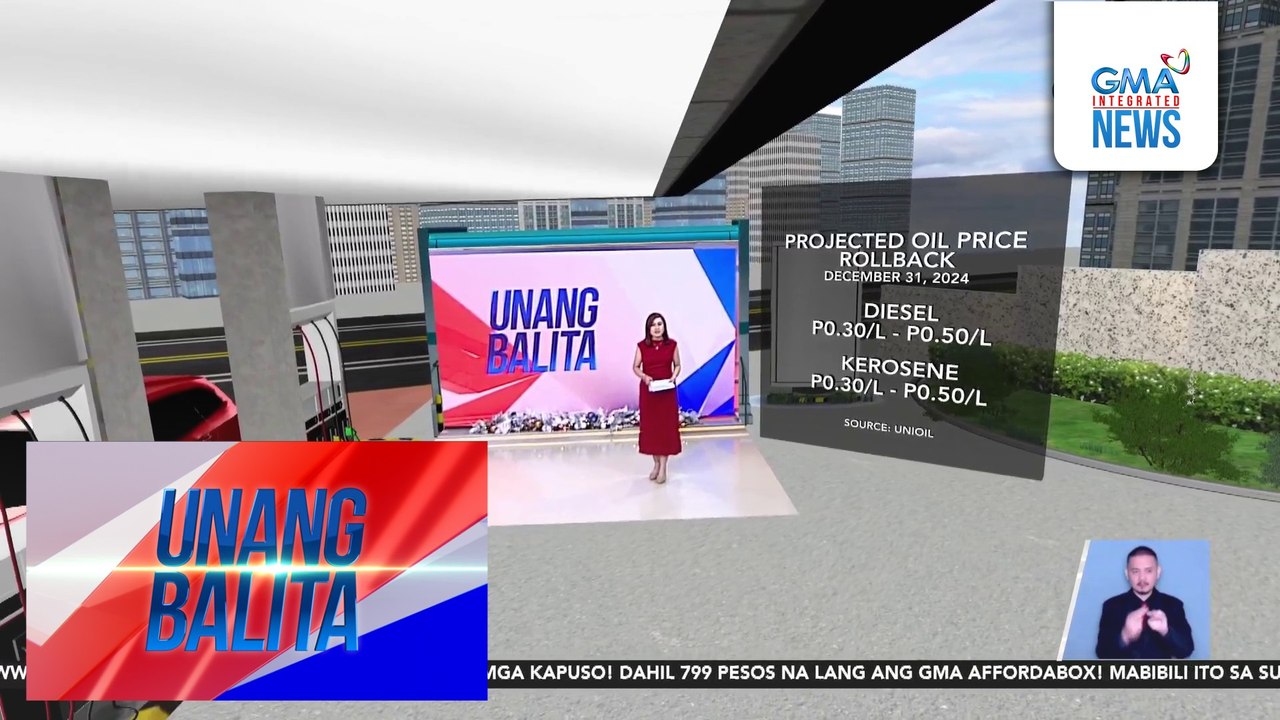 Projected oil price rollback (December 31, 2024) | Unang Balita