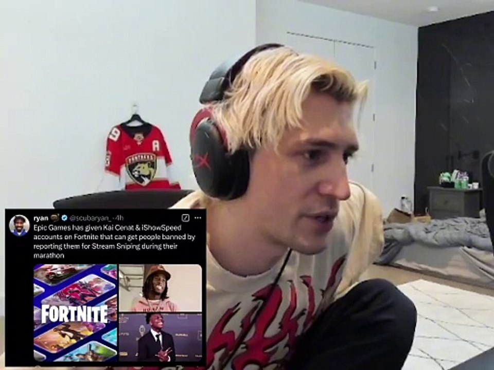 xQc critica a Epic Games por el maratón de Kai Cenat y Speed