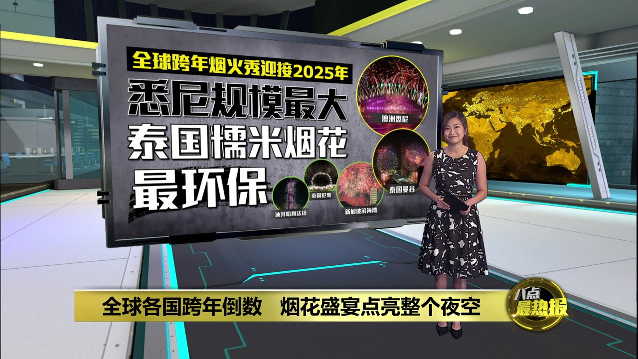全球各国跨年倒数   烟花盛宴点亮整个夜空