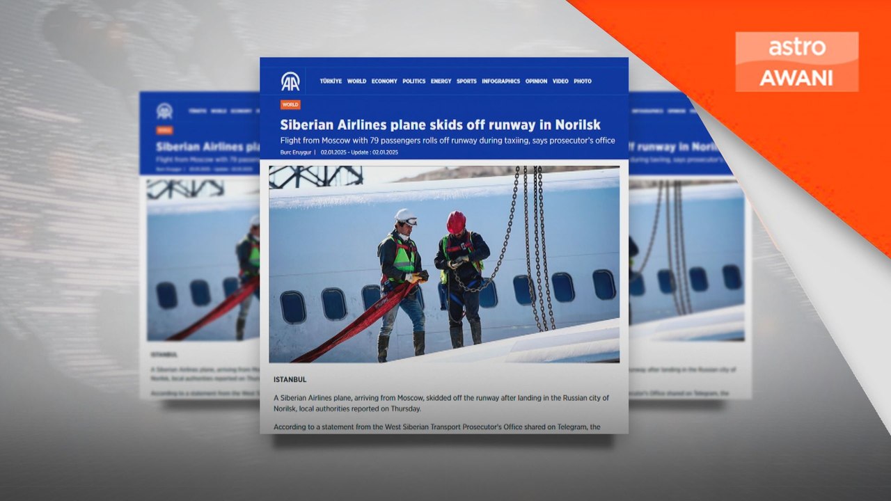 Pesawat Siberian Airlines dari Moscom tergelincir dari landasan