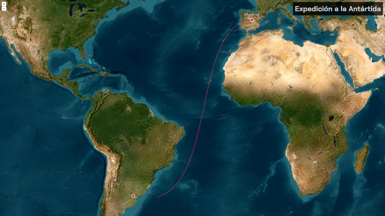 El itinerario del décimo Reto Pelayo Vida camino a la Antártida