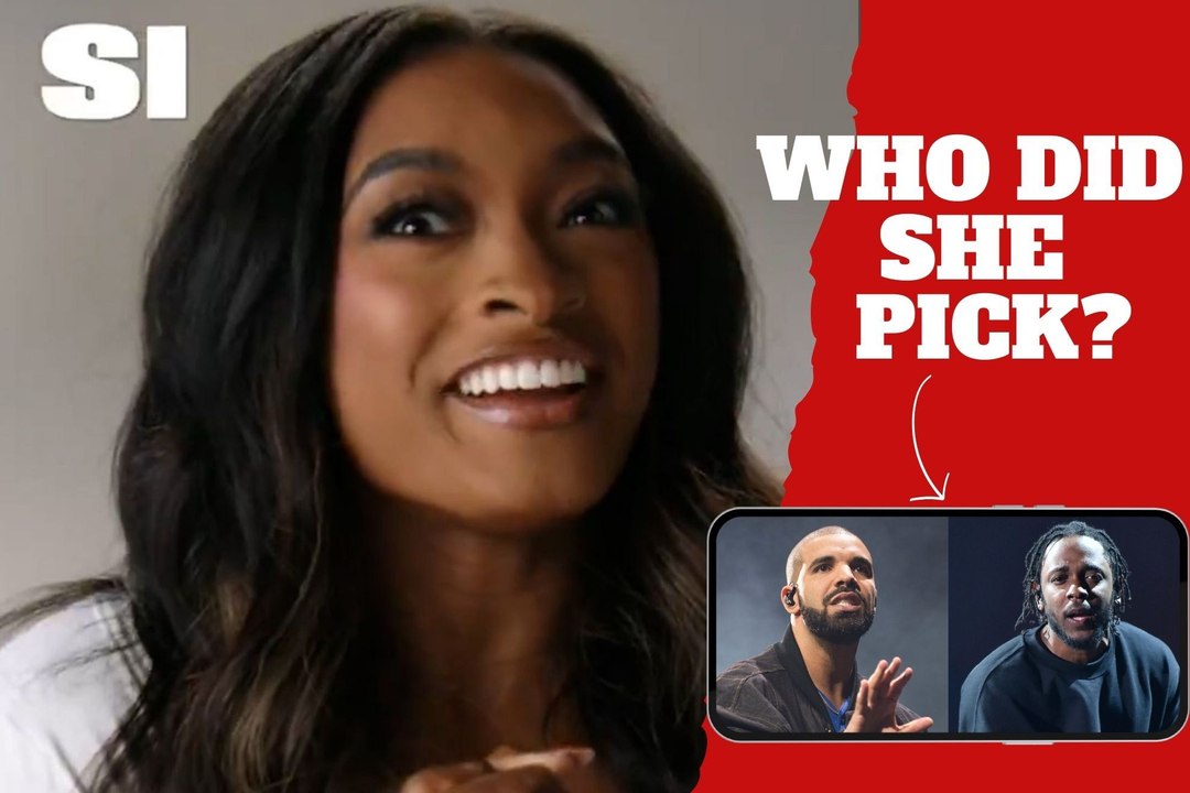 Simone Biles picks her favorite rapper between Kendrick Lamar or Drake and says that she's gonna get roasted