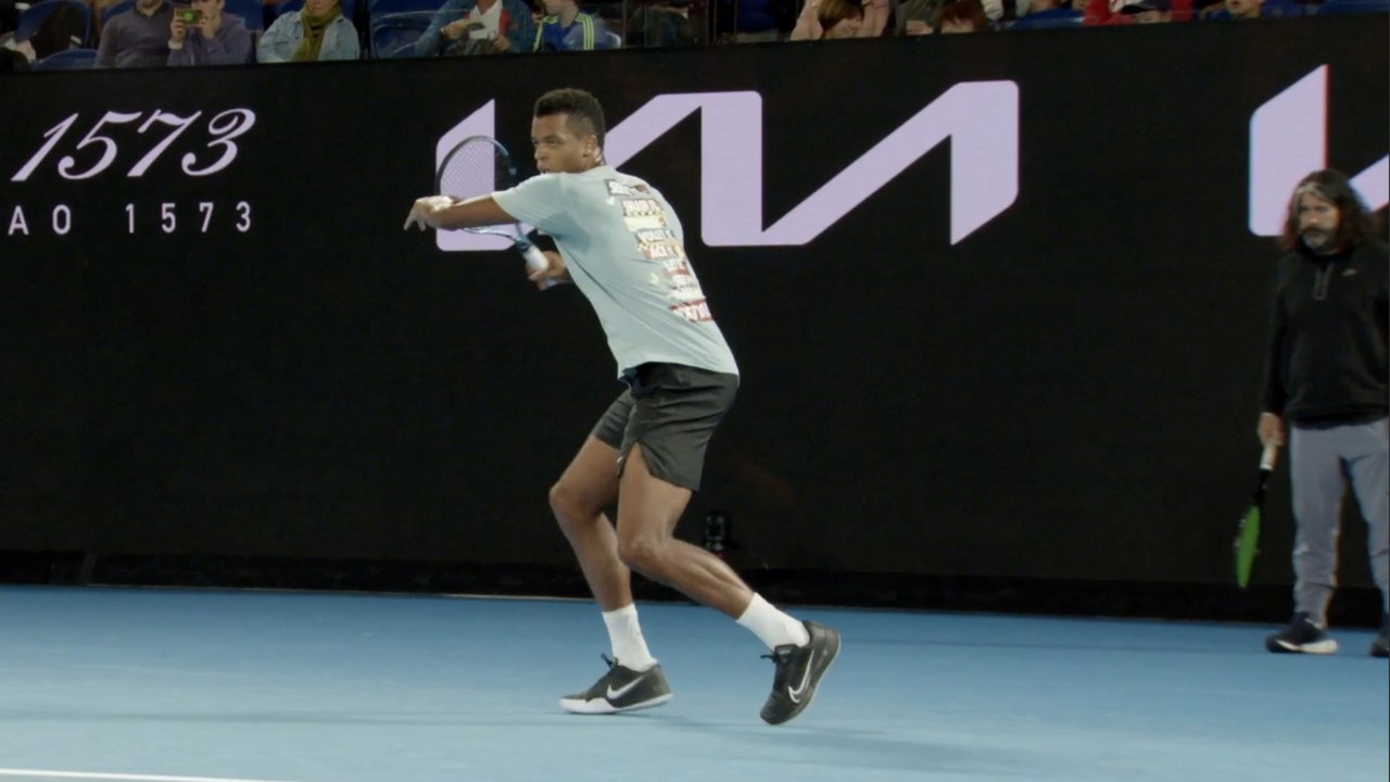 Tennis - Australian Open 2025 - Giovanni Mpetshi Perricard à l'entraînement à Melbourne...