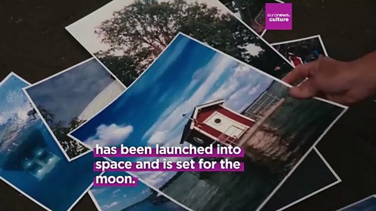 Swedish artist’s dream takes flight as tiny red house heads to the moon