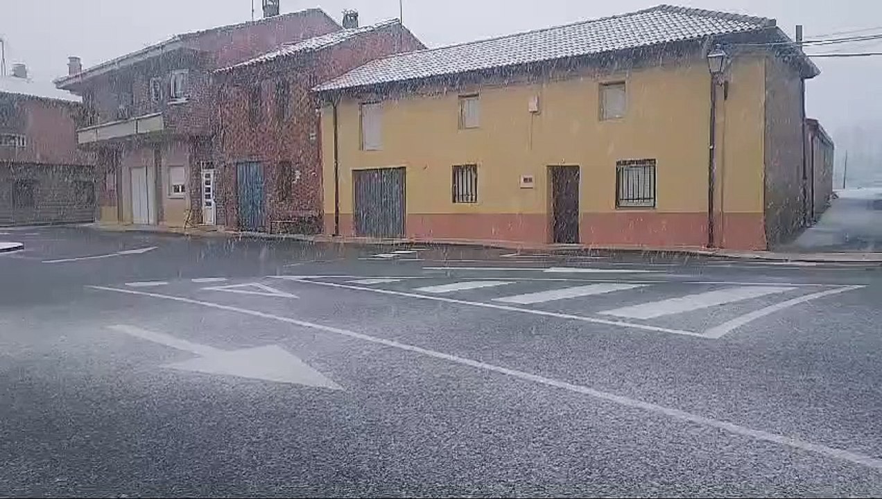 Nieve en San Miguel del Camino