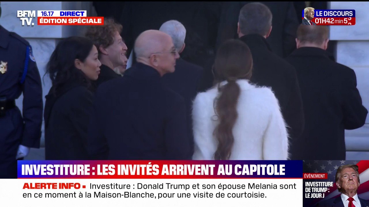 Investiture de Donald Trump: Jeff Bezos, Tim Cook, Mark Zuckerberg, Boris Johnson...les invités arrivent au capitole