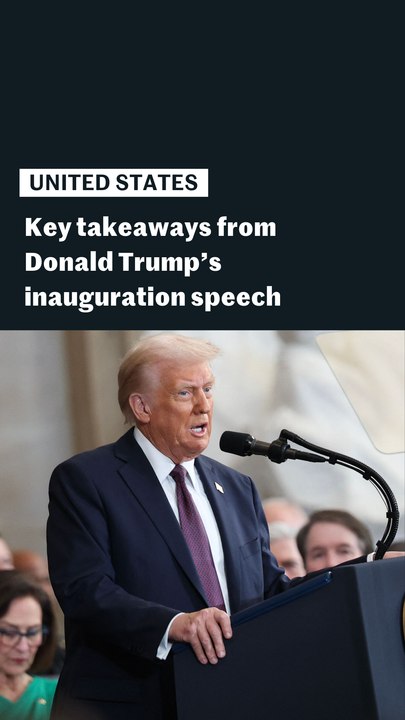 Key takeaways from Donald Trump's inauguration speech