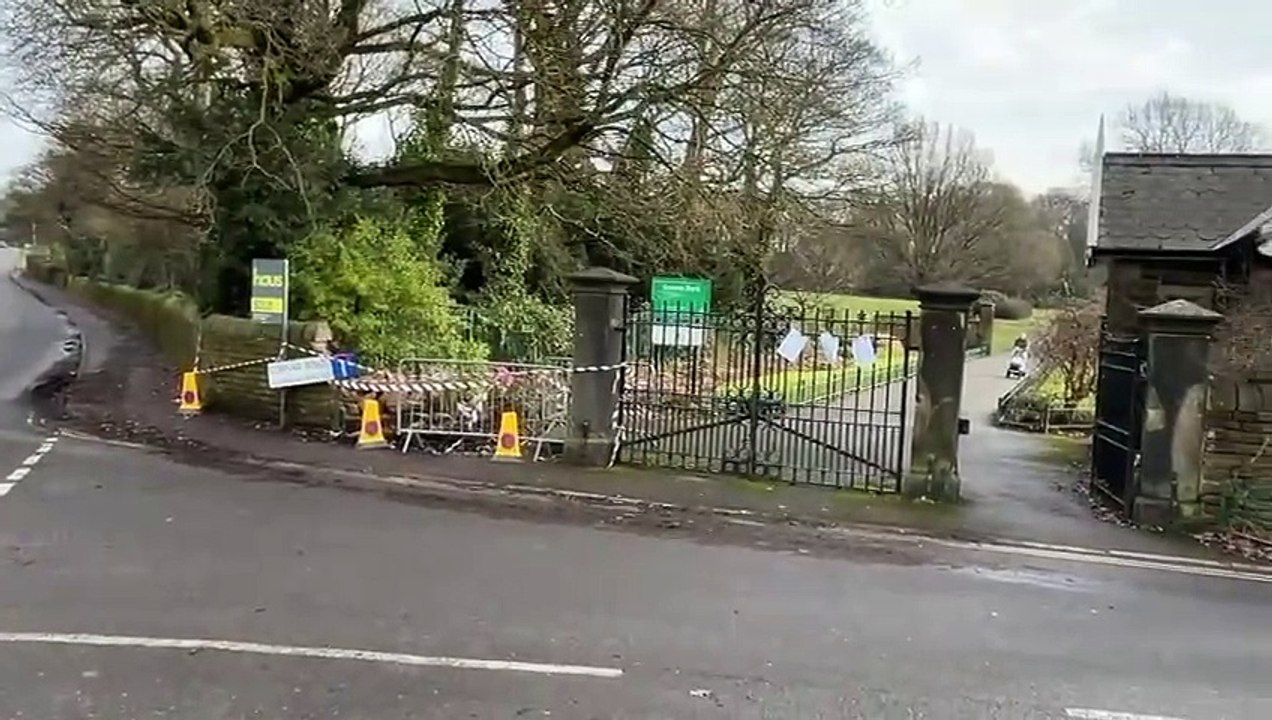 Video shows damage caused after car crashed into gates at Graves Park, Sheffield.