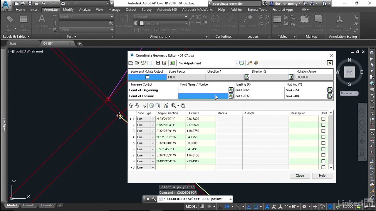 how to Balancing a traverse in civil3d #Autodesk #civil3d