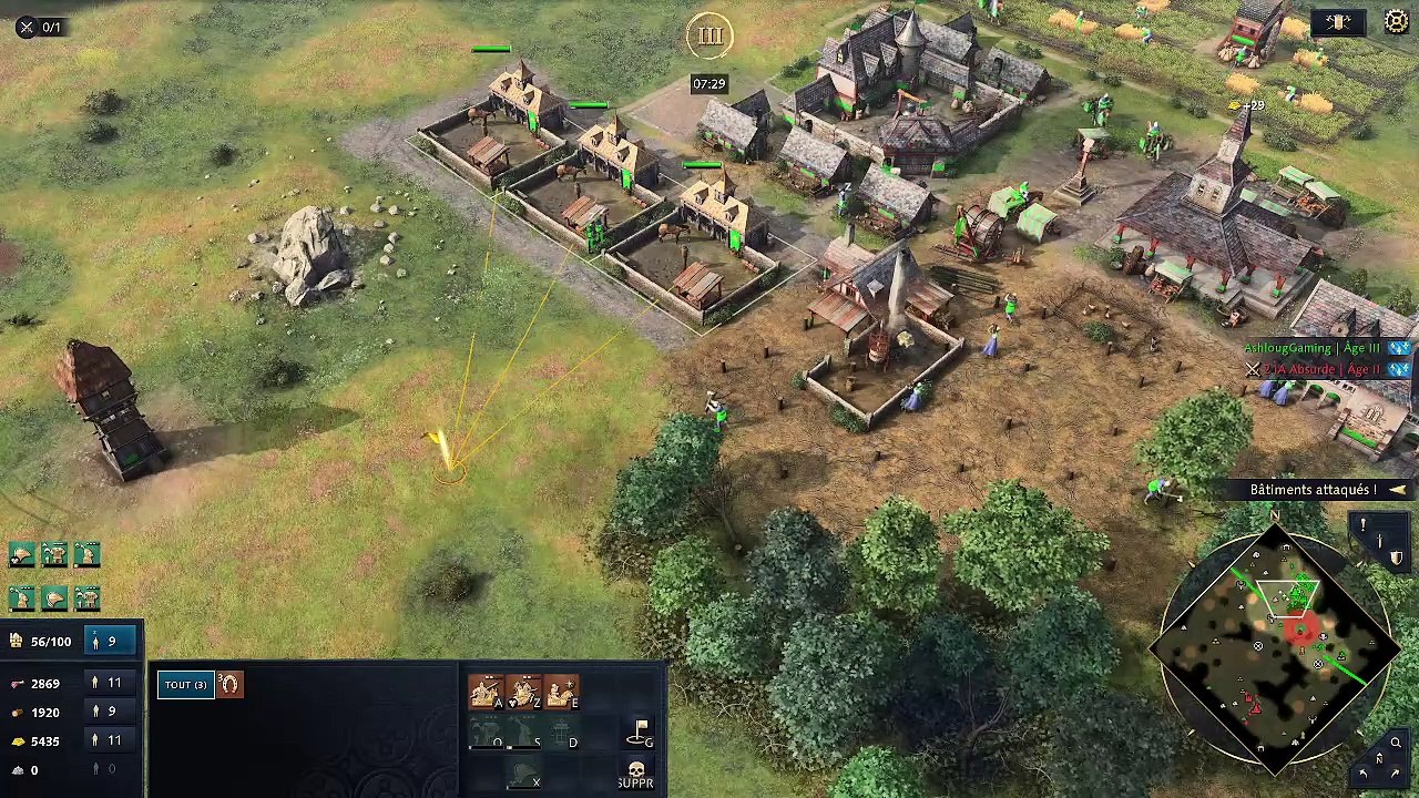 Ashloug AOE4 Vs IA L'attaque aux canon royaux