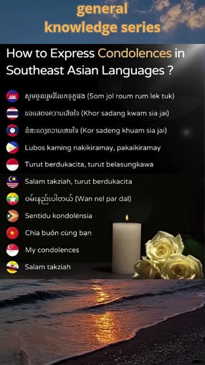condolences southeast asia#short
