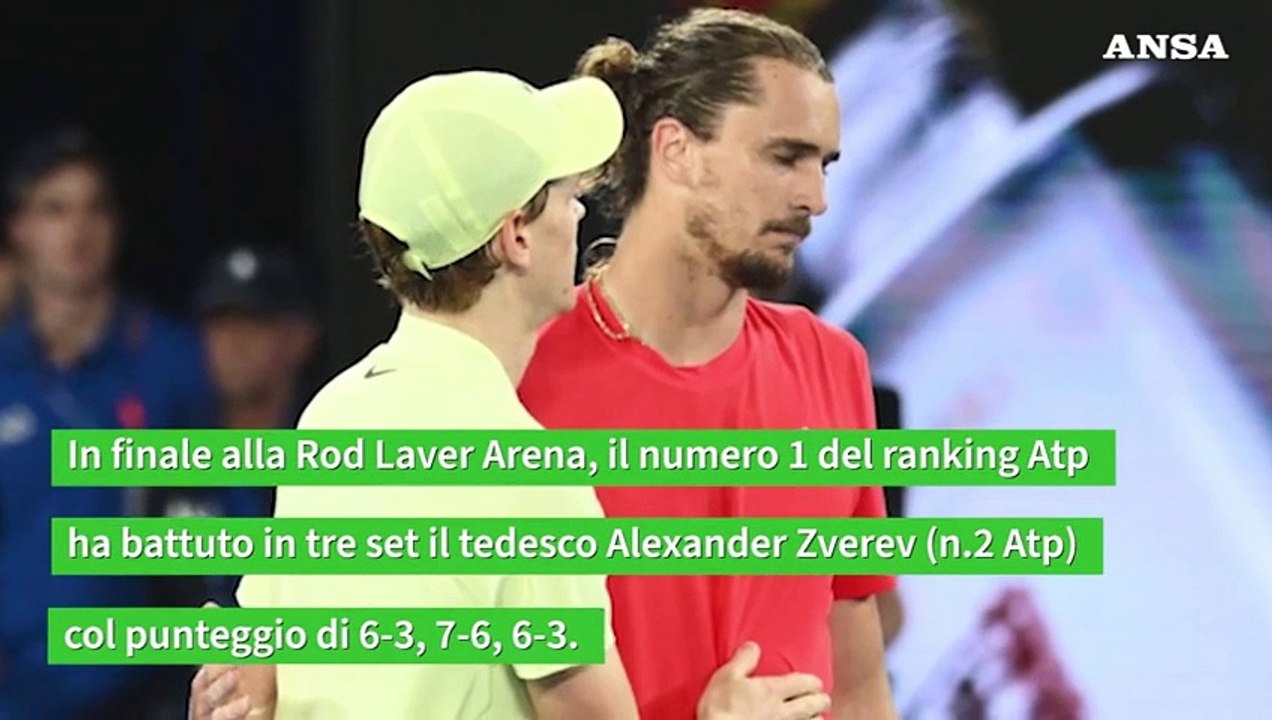 Sinner vince l'Australian Open, fa il bis a Melbourne