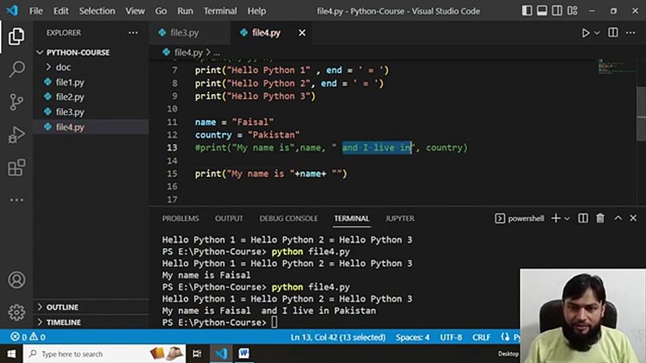 Python Input Output | Python Programming | Class 4
