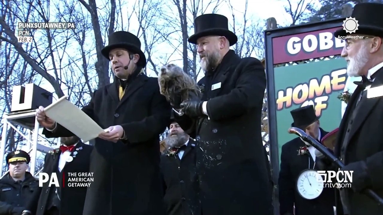 Punxsutawney Phil makes his annual announcement...
