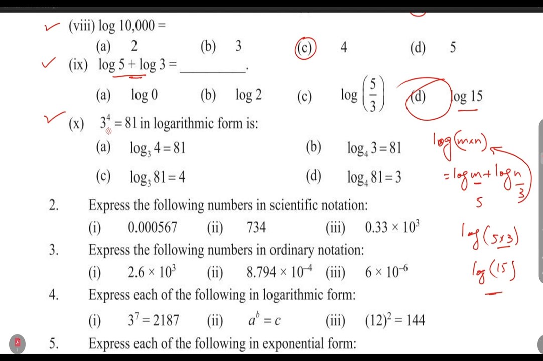 Review Exercise 2 Class 9 Maths PTB New Book 2025