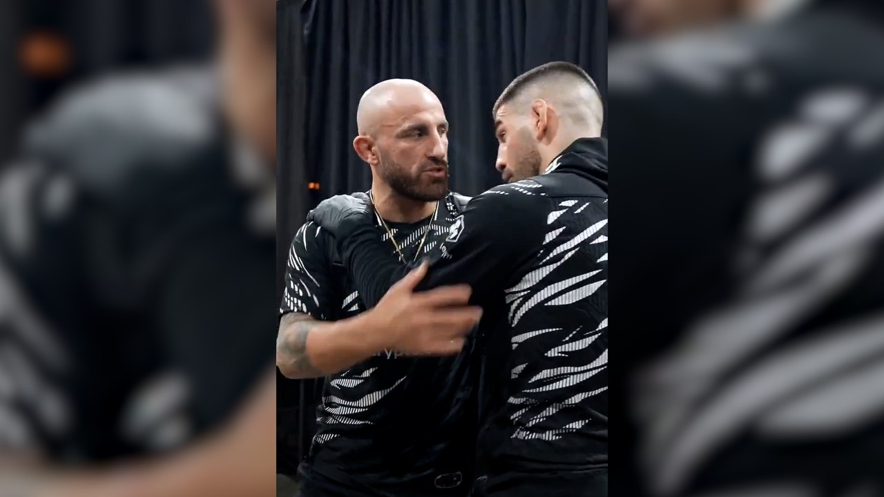 El momentazo entre Ilia Topuria y Volkanovski en UFC 312