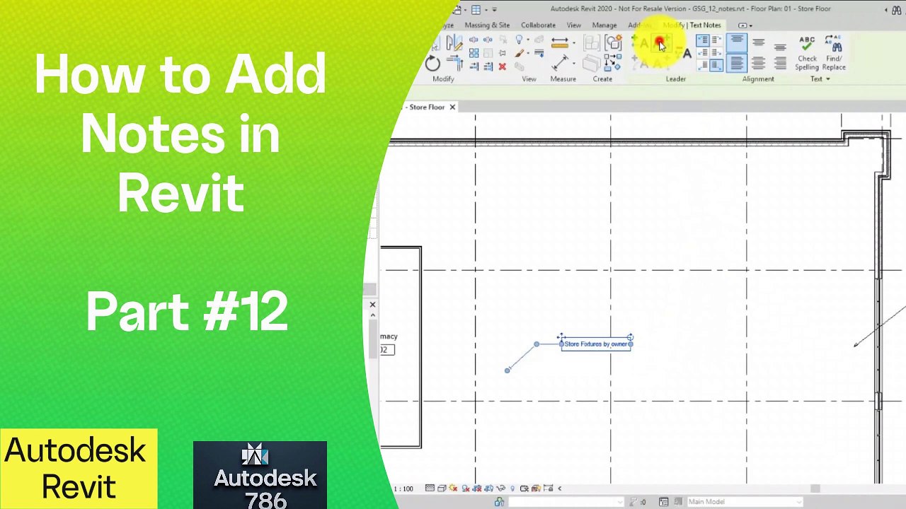 How to  Add Notes in Revit | Part # 12 | #architecture #autocadcivil3d #revit #civil3d #Autodesk #civil3d