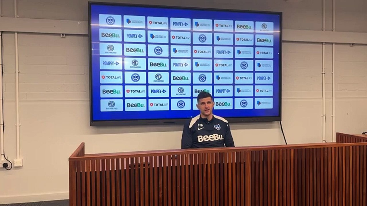 Oxford United v Pompey: John Mousinho press conference