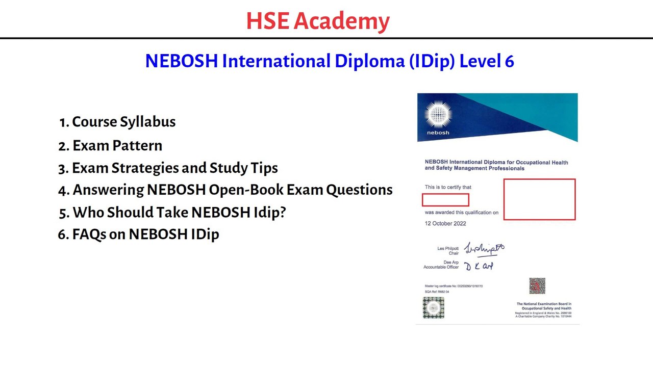 Nebosh Idip complete information | course breakdown | Duration and Fee | Who should take Nebosh