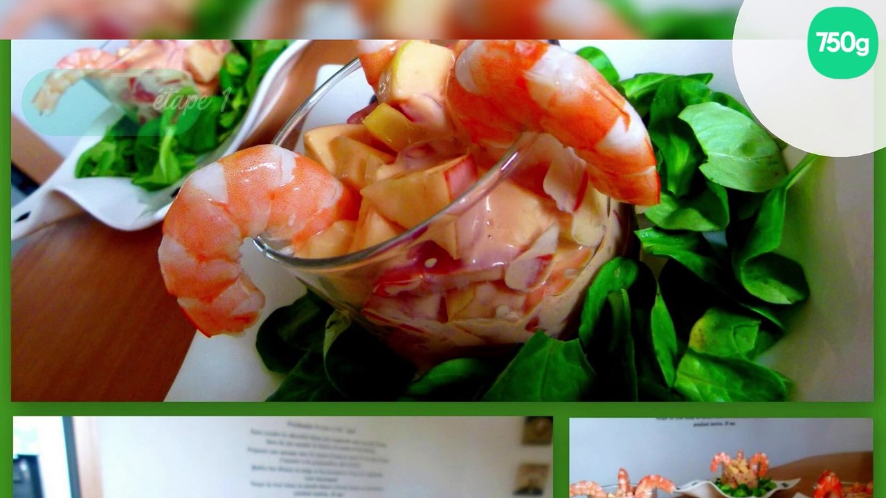 Cocktail de crevettes aux pommes et au cognac