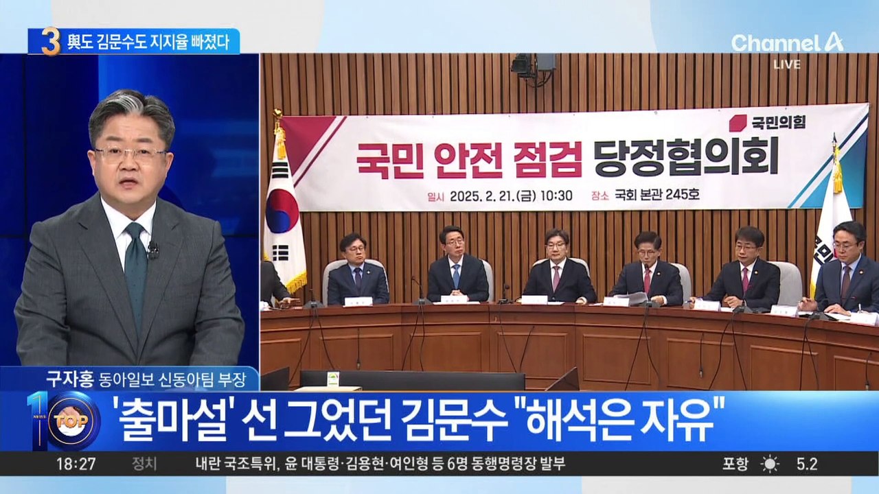 與도 김문수도 ‘지지율’ 빠졌다