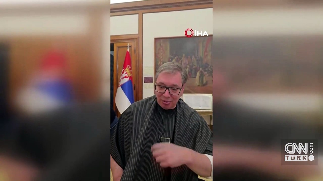 Vucic berberini Cumhurbaşkanı Erdoğan'ın korumasına benzetti