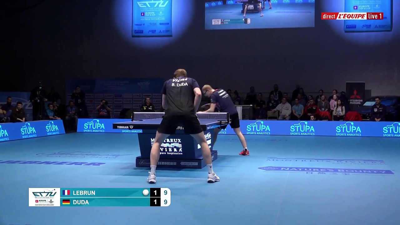 Le replay du match F. Lebrun - Duda - Tennis de table - Top 16 européen