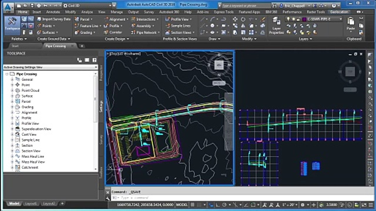 How to Illustrating a pipe crossing in civil 3d #Autodesk #civil3d