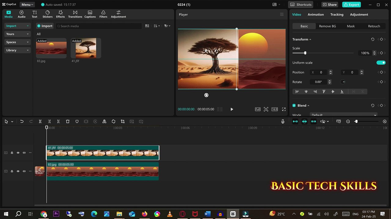 How to Blend Two Image in Capcut in PC