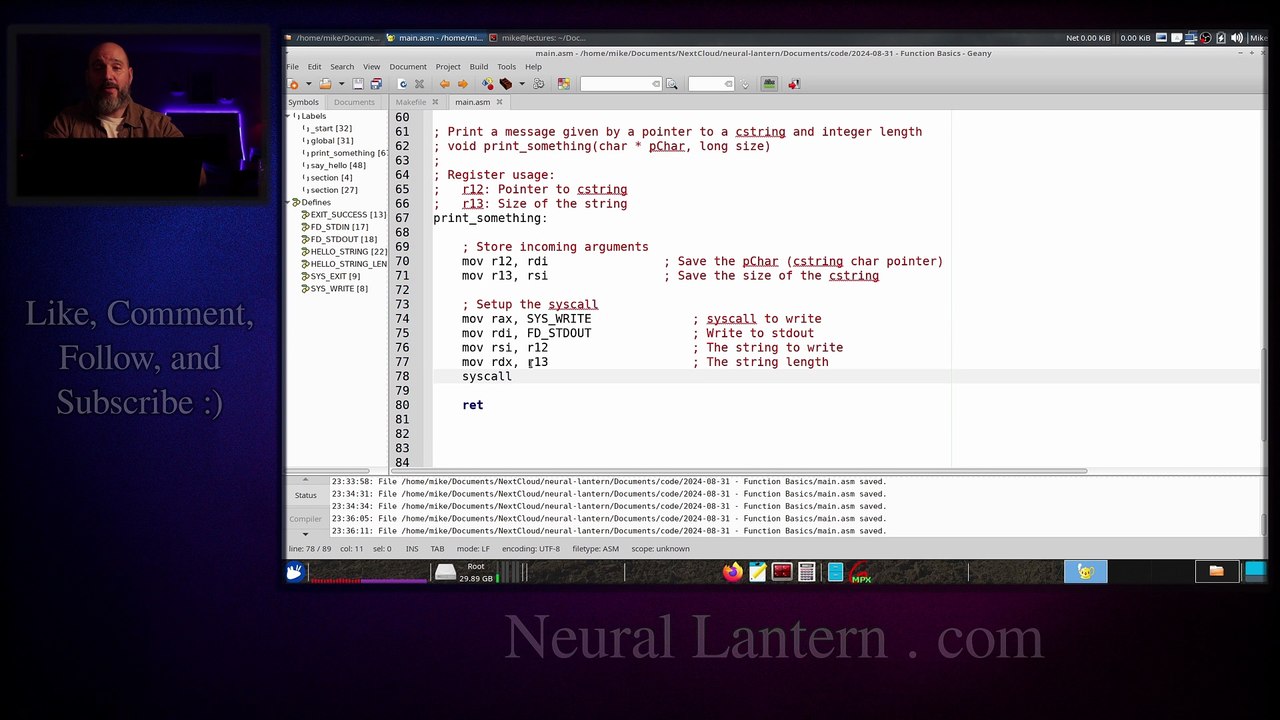 Mastering x86-64 YASM Assembly: Functions Made Simple