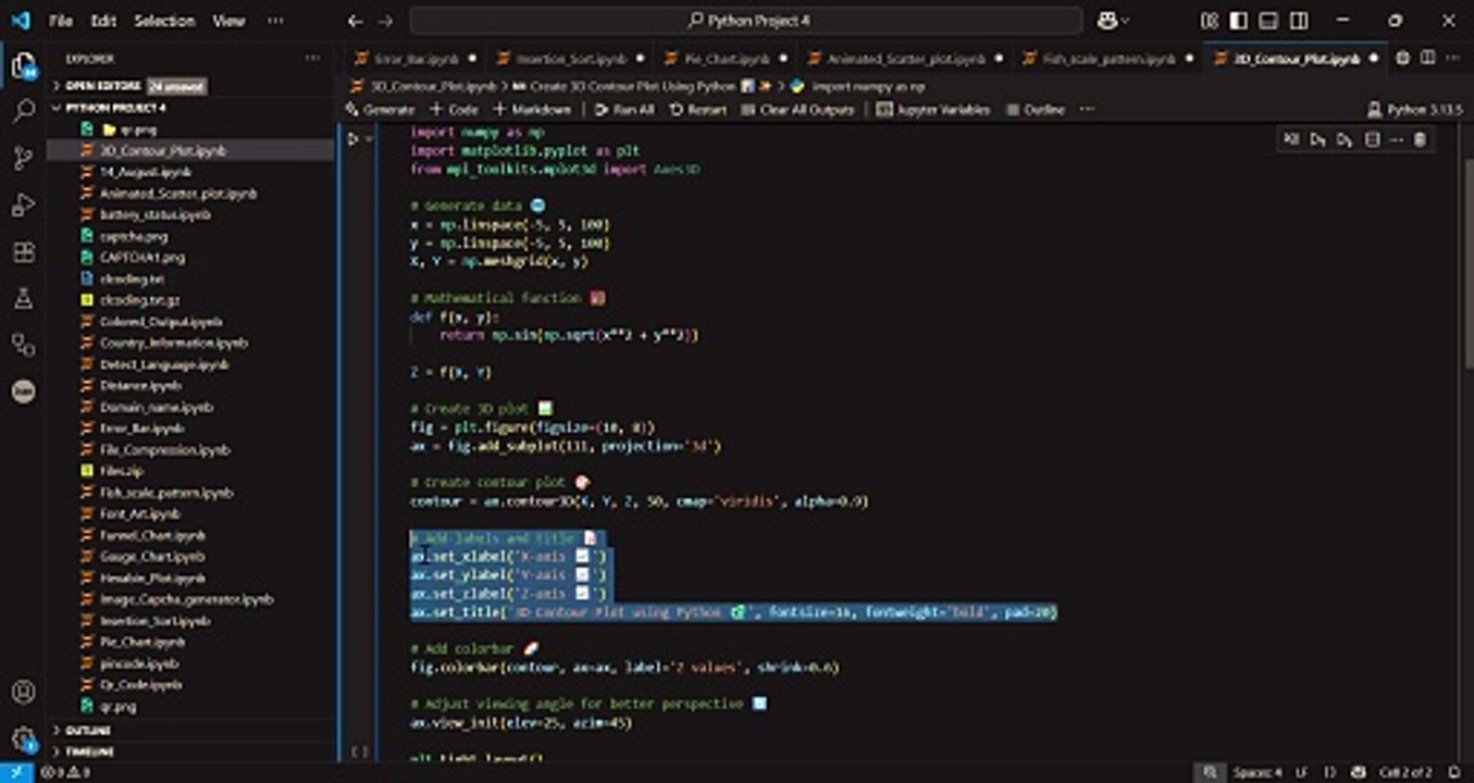 Create Stunning 3D Contour Plots in Python