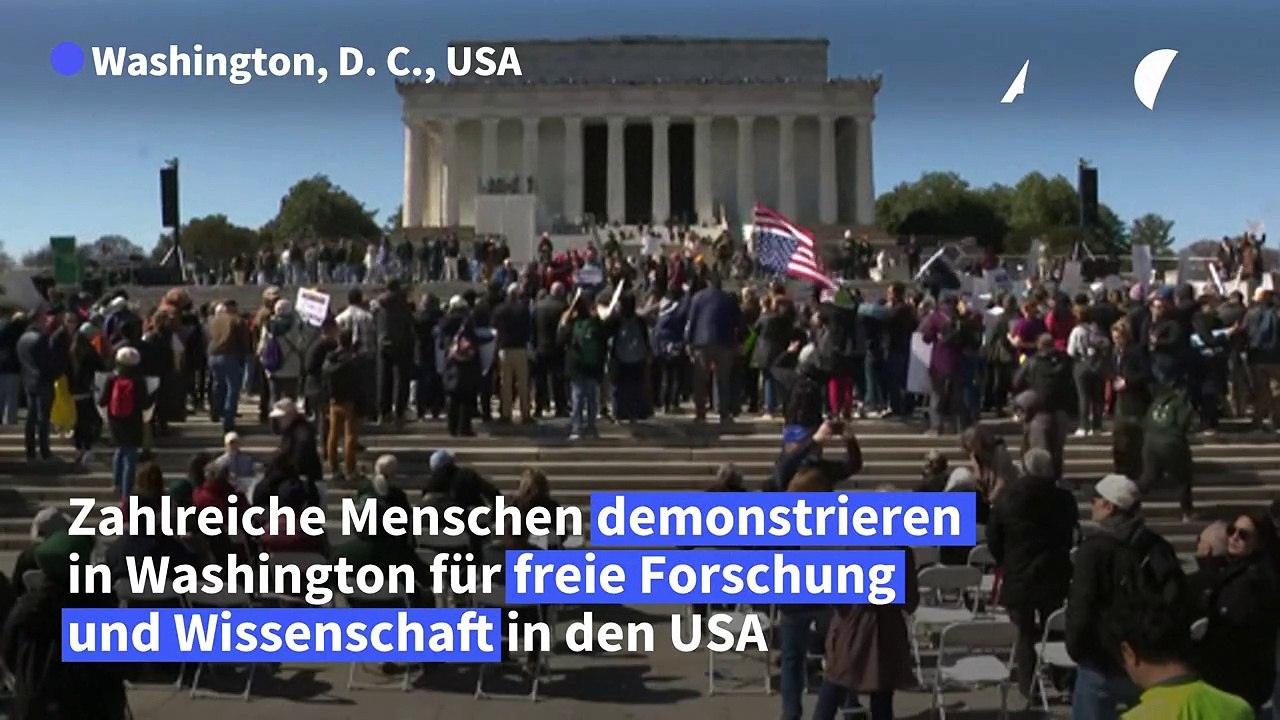 Demo für freie Wissenschaft und Forschung in den USA