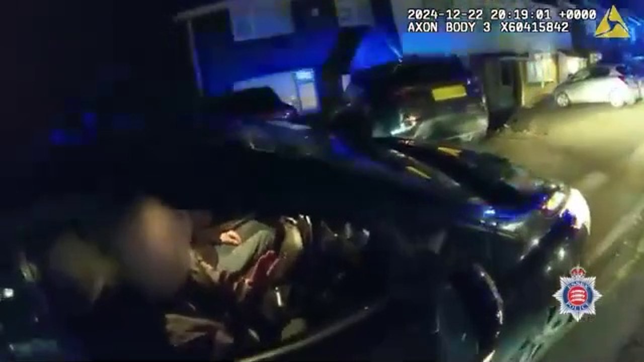 Drink driver caught drinking beer in car