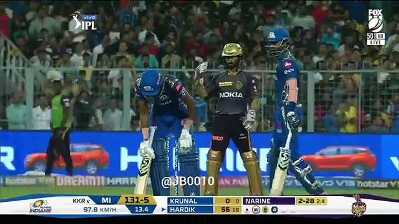Hardik Pandya 91(34) vs Kolkata Knight Riders 2019 Ball-by-Ball Highlights Fox 720p50Fps. #cricket