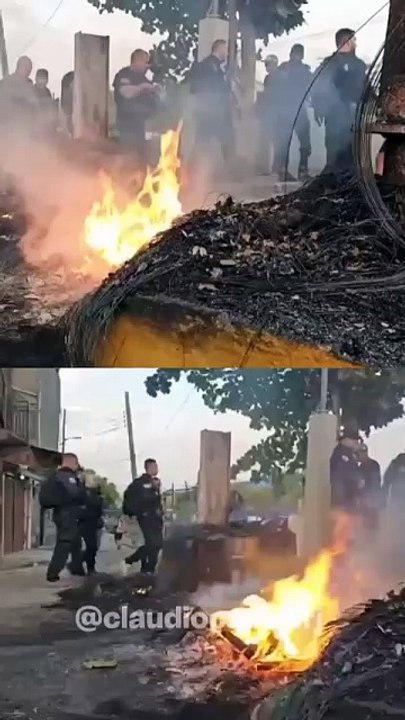 Vídeo mostra polícia destruindo mansão de luxo usada por líder de facção