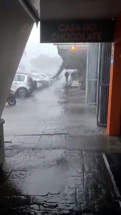 Chuva forte no centro da capital