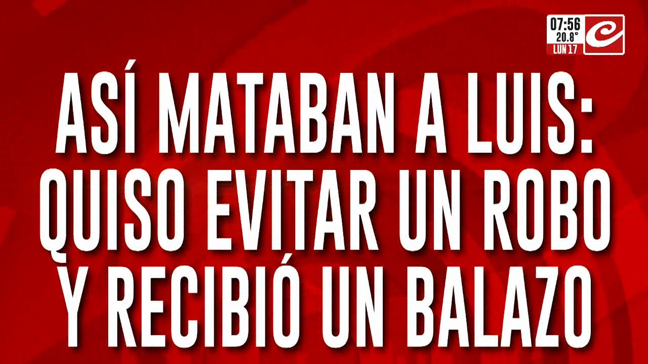 Así mataban a Luis, el joven que intentó evitar el robo de una moto