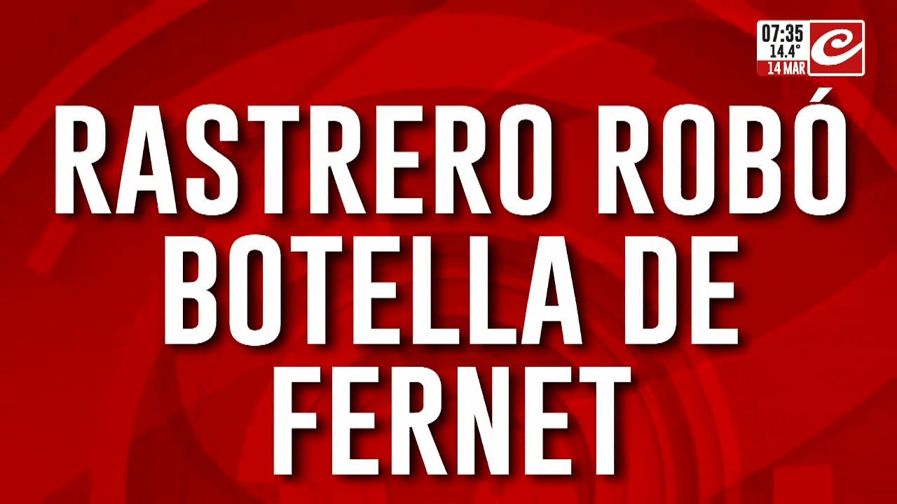 Escrachado: rastrero robó botella de fernet y quedó filmado