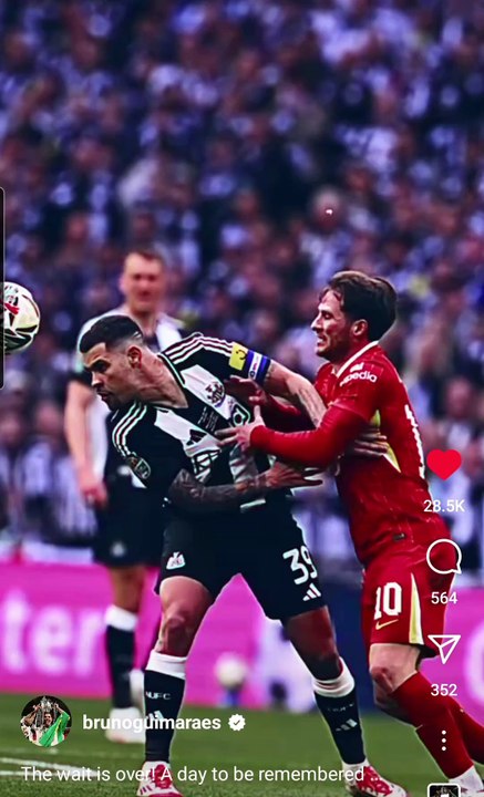 Bruno Guimaraes posts Carabao Cup final compilation