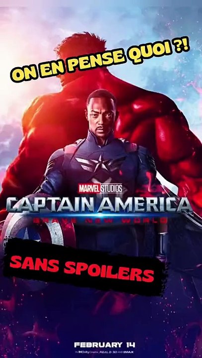 J’ai vu Captain America - Brave New World ! #CapCut #sansspoilers #captainamericabravenewworld #steverodgers #samwilson #harissonford #redhulk #fyp #pourtoi #viral #mcu #marvelcomics #theleader