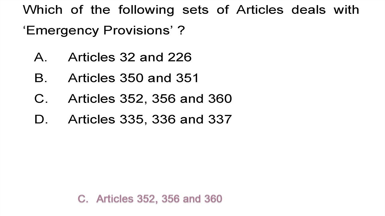 Indian Constitution Practice Set 15