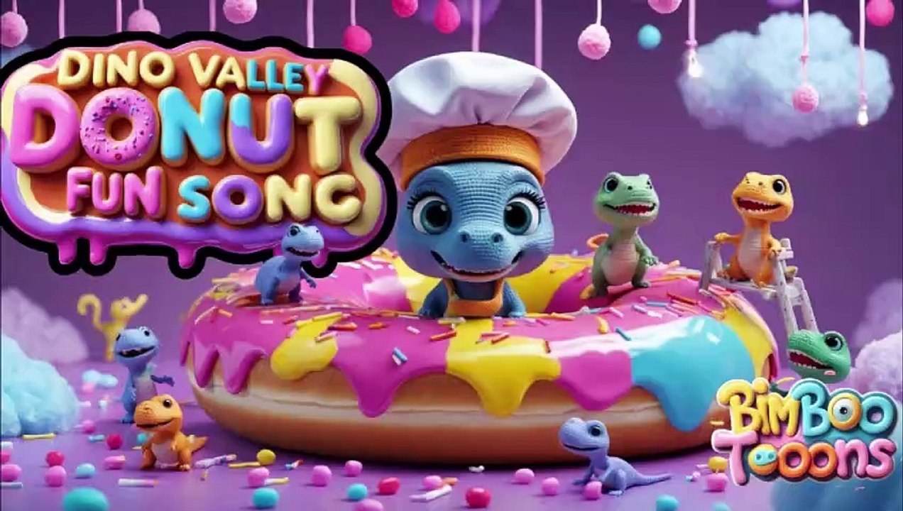 Dino Valley Donut Fun | Fun Kids' Song & Cute Dino | nursery rhyme