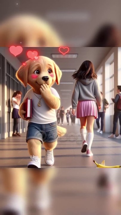 The awkward moment that cute puppy will never forget 😨 #ai #dog #aidog #cute #puppy #cartoon  #aiart