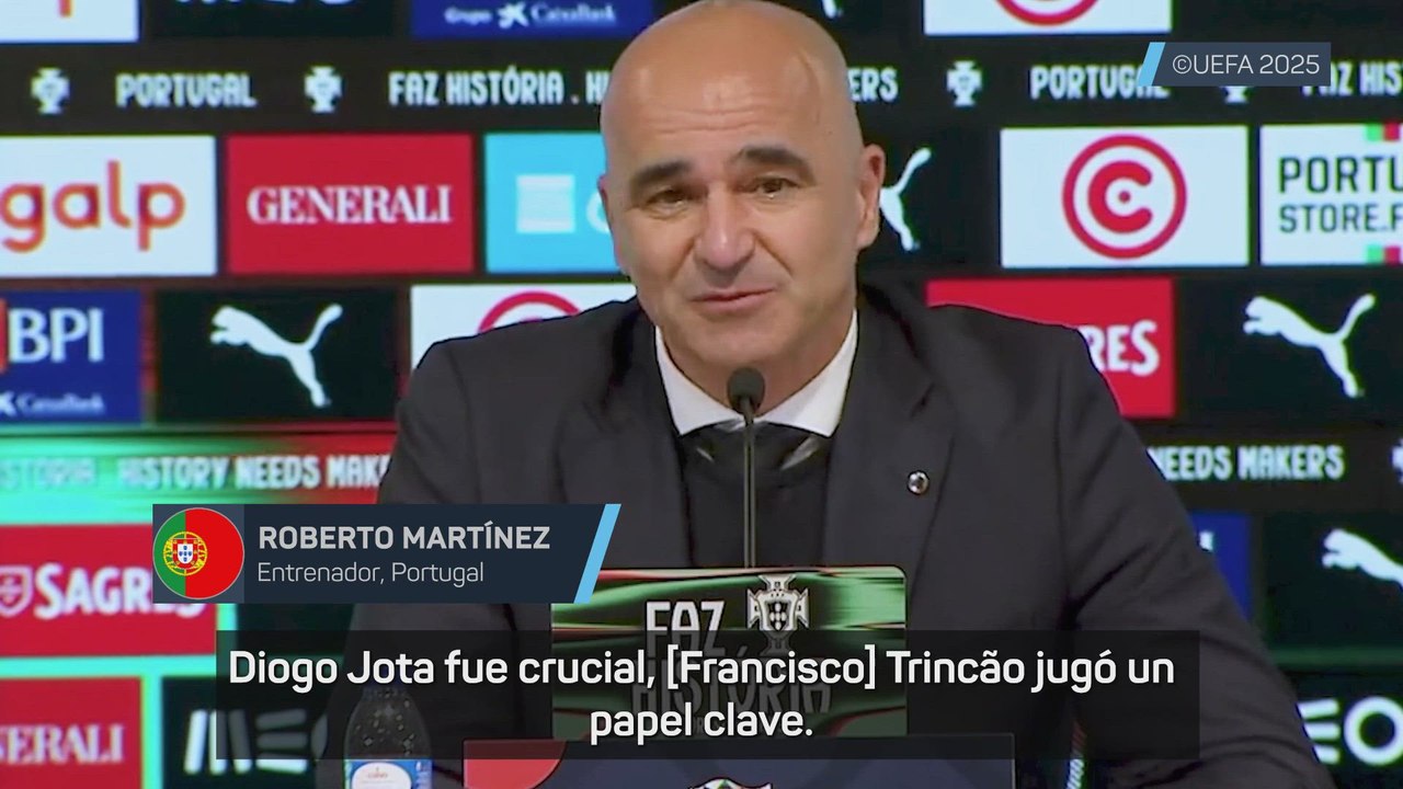 Roberto Martínez explica la sustitución de Cristiano Ronaldo