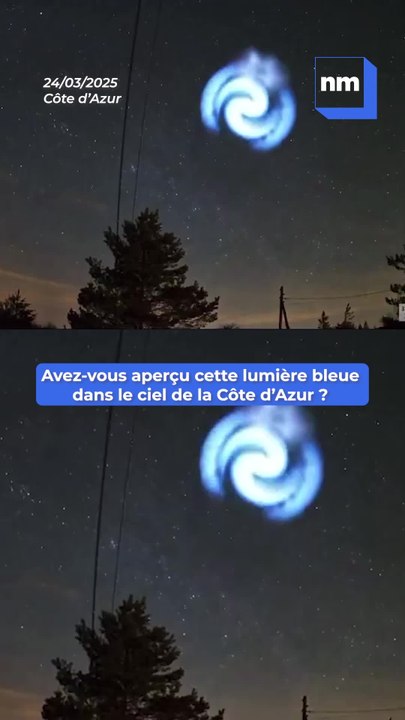 Mais quelle était cette lumière bleue aperçue dans le ciel azuréen hier soir ?