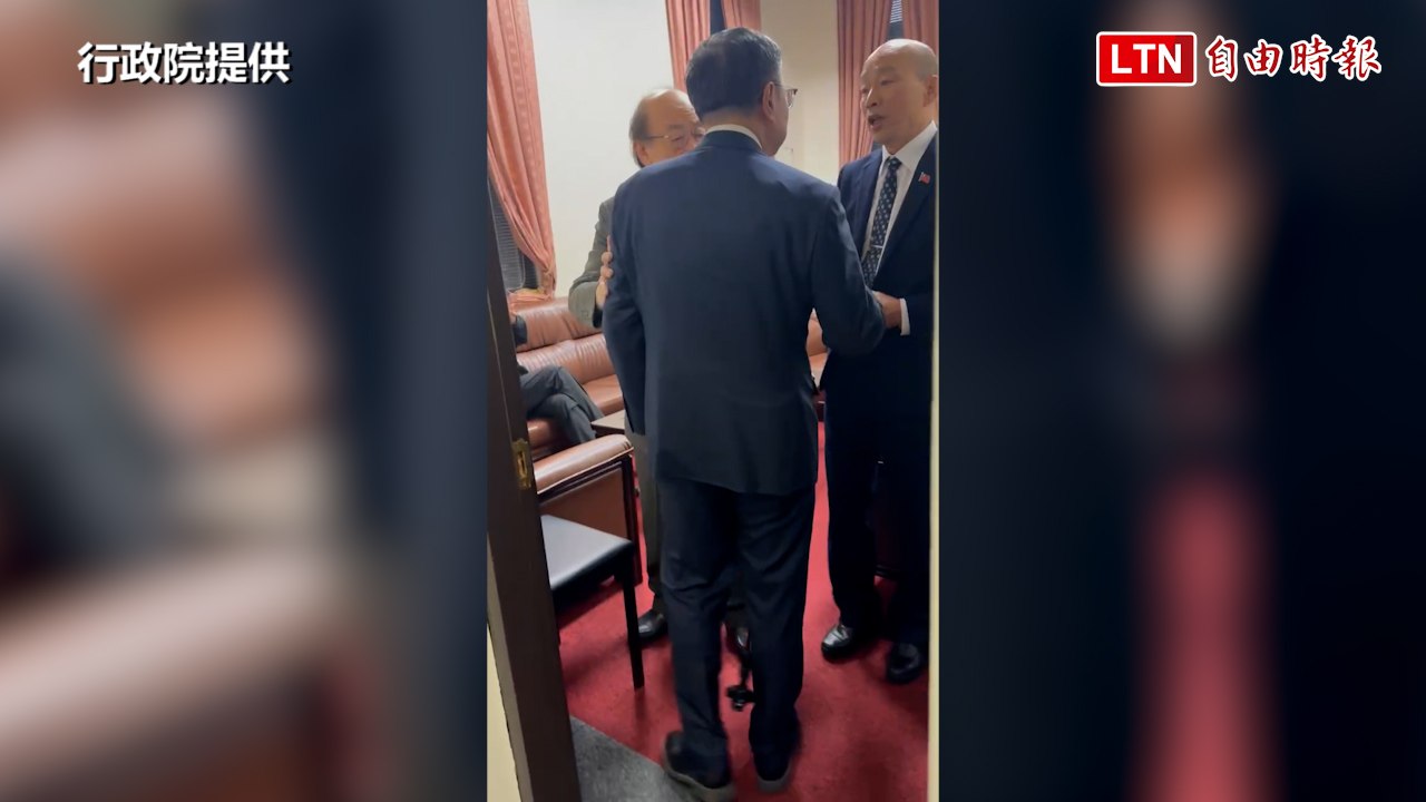 韓國瑜要官員25日晚間回立院備詢 政院公布影片打臉（行政院提供）