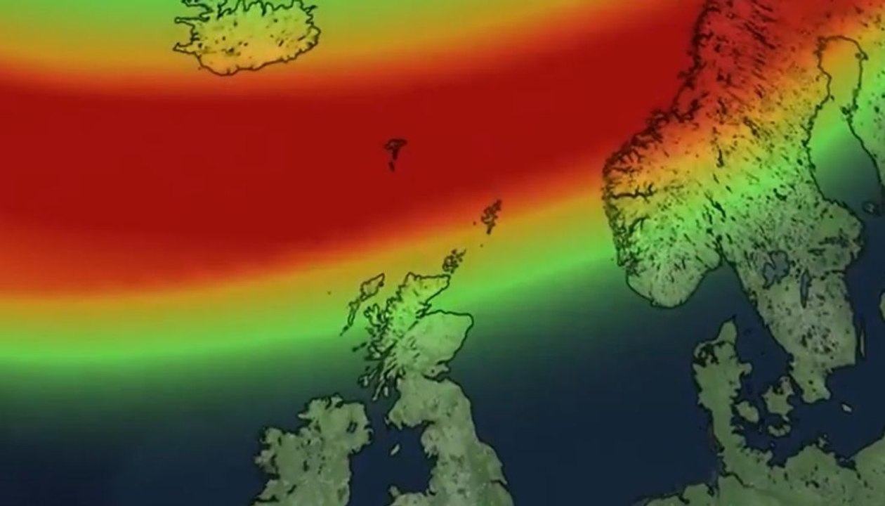 Met Office: Northern Lights map