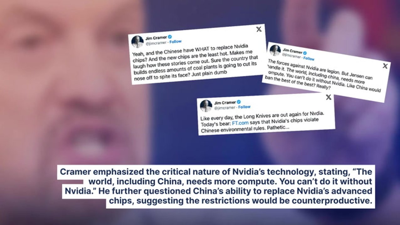 Jim Cramer Calls China's Nvidia Restrictions 'Pathetic,' Says Jensen Huang Can Handle The Pressure